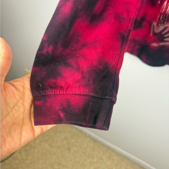 Arlunga Design Artistic Dye Red & Purple Long Sleeve Hoodie Size XL - Picture 5 of 12
